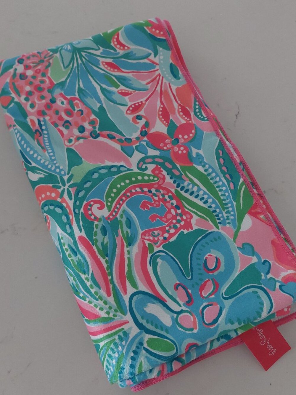 NWOT Lily Pulitzer Oversize Beach Lounge Towel Golden Hour Floral Print